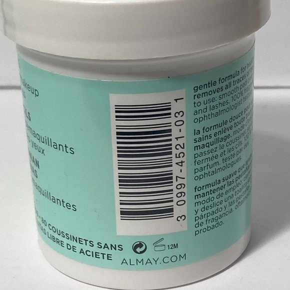 Almay Lash Care Gentle Eye Makeup Remover Pads 11 Tubs 80ct DISCONTINUED - Picture 5 of 16